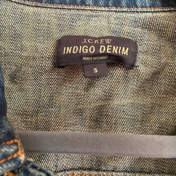 j. crew indigo denim jacket - Picture 2 of 3